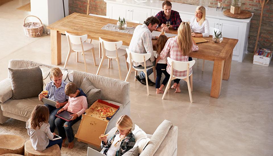 Entertaining friends and family at home